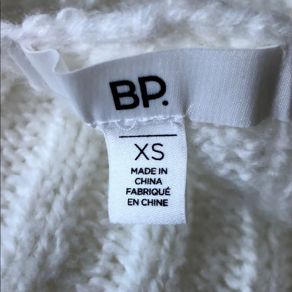 NWT BP Nordstrom XS Oversized V Neck Cable Tunic Sweater Tunic Pullover Cream - Picture 5 of 7